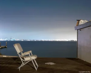 Contemporary Night Photograph "Padded Chair" by John Vias