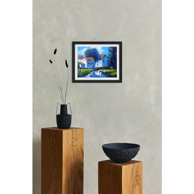 Wood Sutter Creek - Modern Oil Painting Landscape For Sale - Image 7 of 11