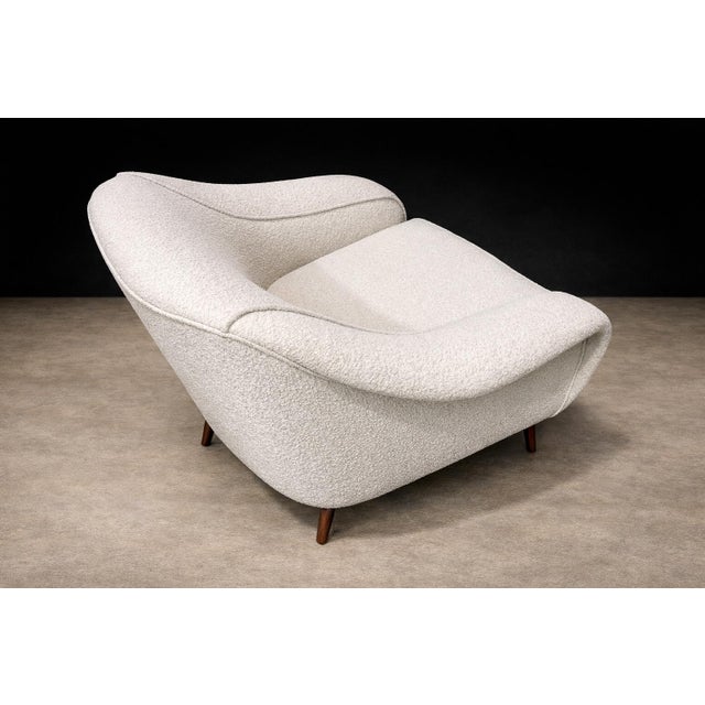 Curva Armchair With Tubular Legs in Bouclé by Joaquim Tenreiro for Langenbach & Tenreiro, Brazilian Modern, 1960 For Sale - Image 14 of 18