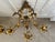 Vintage Italian Florentine Gilt Tole & Crystal Regency Wall Sconces - Pair For Sale - Image 10 of 13