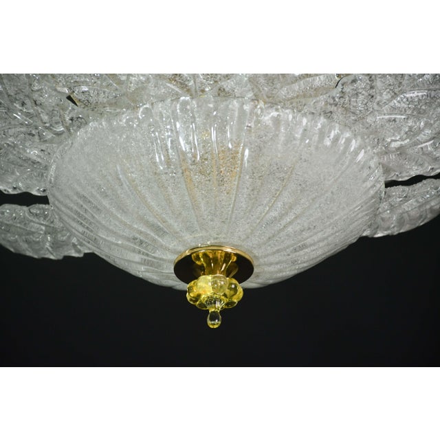 Florence, Large Size Murano Clear Trasparent Vintage Glass Ceiling Light For Sale - Image 11 of 17
