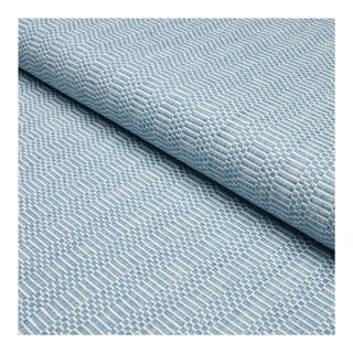 Schumacher Collins Fabric in Chambray For Sale