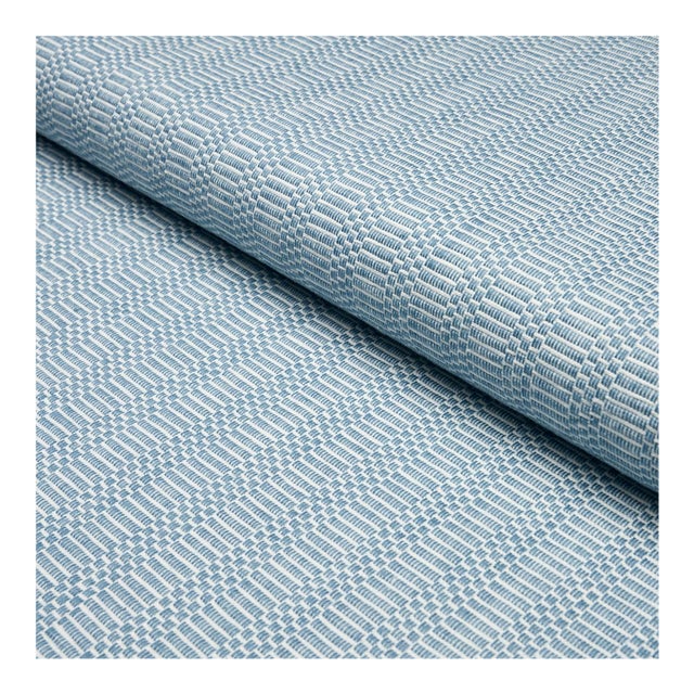 Schumacher Collins Fabric in Chambray For Sale
