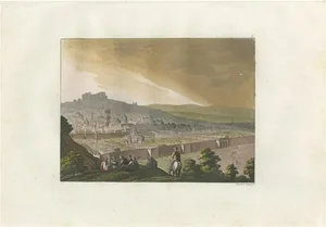 Ferrario, Jerusalem from the Mount of Olives, 1831, Print