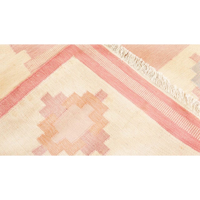 Light Pink Doris Leslie Blau Vintage Swedish Double Sided Rug For Sale - Image 8 of 8