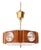 Swedish Pendant Lamp in Wood and Glass by Orrefors, 1960s For Sale