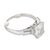 Mid Century Gia 1.51 Carat Diamond Platinum Engagement Ring, Size 5 For Sale - Image 4 of 6