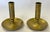 Metal Signed Antique Brass Adjustable Height Push-Up Candleholders- A Pair For Sale - Image 7 of 10
