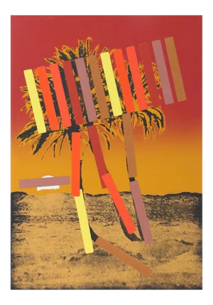 "Red Palm" Working Proof Print by Menashe Kadishman