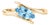 Swiss Blue Topaz Elegant Bypass Ring | Dainty Promise Dainty Ring | December Birthstone Ring Us 7 For Sale
