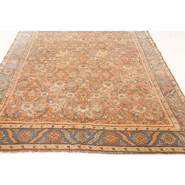 Textile Authentic Persian Feraghan Rug For Sale - Image 7 of 7