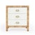 Wood Corfu 25 in. W Rectangular Rattan 3 Drawer Nightstand, Natural Raffia For Sale - Image 7 of 11