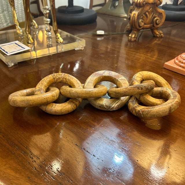 Stone Tan Stone Hoop Links For Sale - Image 7 of 7