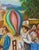 Outstanding example of mid-century Guatemalan Folk Art. Excellent estate condition. 15" x 19" Oil on Masonite c. 1970s....