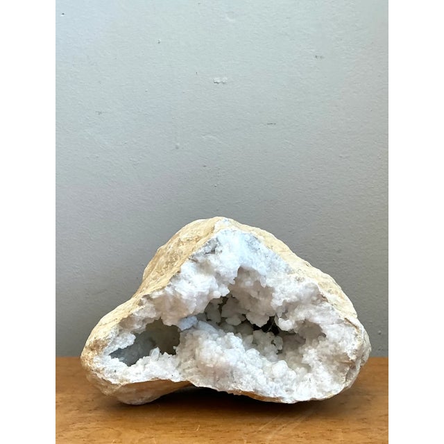 Vintage White Quartz Geode For Sale - Image 4 of 12