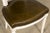 Antique French Louis XVI Style Painted Chairs With Olive Green Leather - A Pair For Sale - Image 16 of 18
