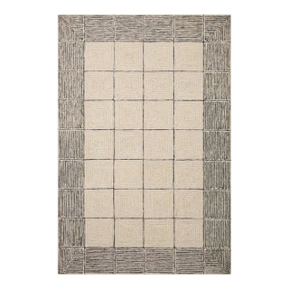 Chris Loves Julia x LoloiFrancis Cream / Black 11'-6" x 15' Area Rug For Sale