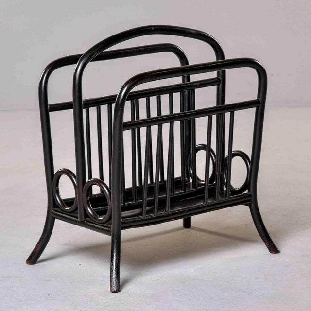 Thonet Model 33 Bentwood Magazine Rack in Ebonized Finish For Sale - Image 9 of 11