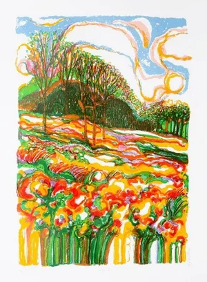 R. Julius Christensen, "Spring Fever," Lithograph