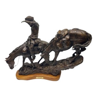 1970s Rare Jack Bryant Bronze Sculpture "Headin Down" | Limited Edition 13/20 For Sale