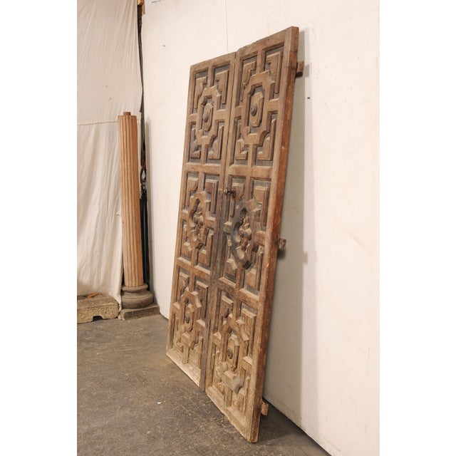 18th C. Spanish Geometric Panel Wood Doors For Sale - Image 12 of 12