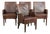 Dining Armchairs in Cowhide Leather, Set of 4 For Sale