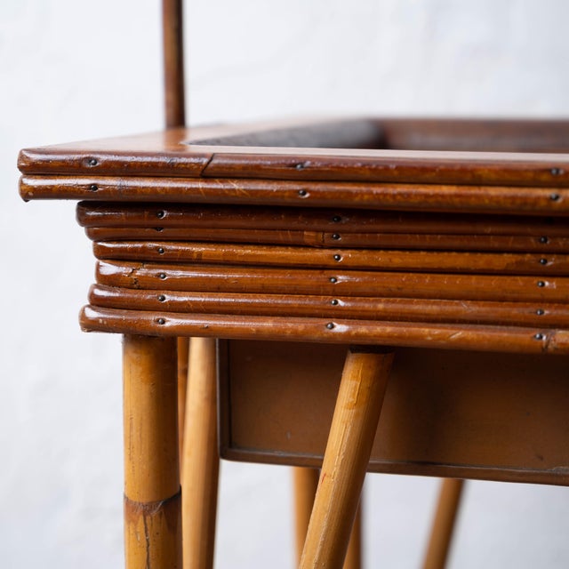 A Bamboo Jardiniere and Lamp Table, 20th Century For Sale - Image 13 of 15