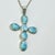 Sky Blue 1970s Vintage Southwestern Boho Chic Religious Blue Larimar & Sterling Cross Pendant Necklace - 23” For Sale - Image 8 of 15
