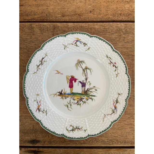 Chinoiserie Raynaud of Limoge Si Kiang Dessert Luncheon Plates - Set of 6 For Sale - Image 3 of 12