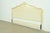 French Provincial Kindel Furniture French Provincial Louis XV Cream Lacquered Parcel Gilt King Size Headboard, Circa 1960s For Sale - Image 3 of 9