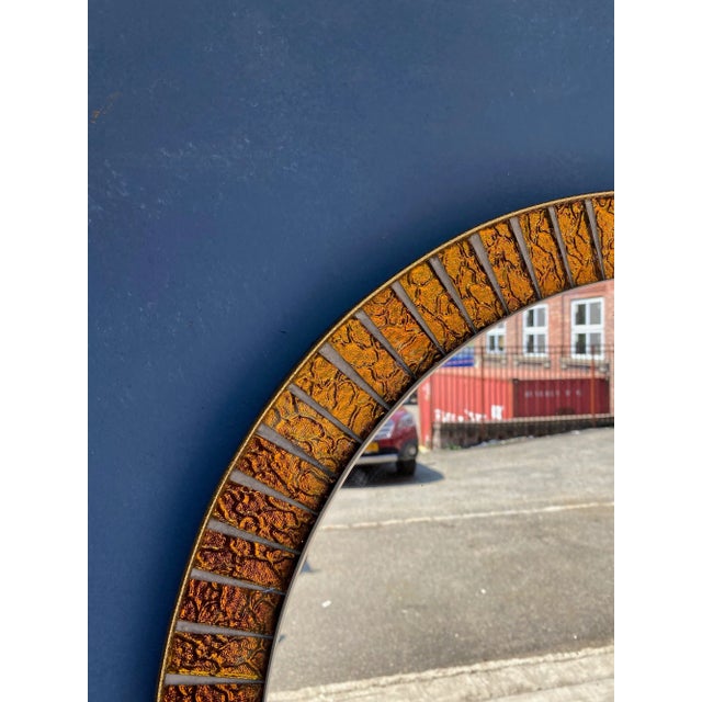 Spanish 1960s Mirror With Metallic Frame For Sale In New York - Image 6 of 12
