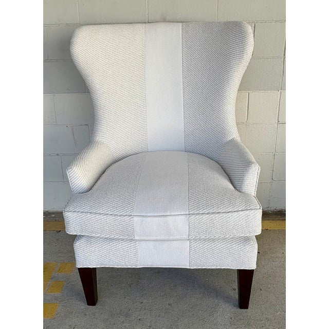Modern White Surfside Wingback Chair For Sale - Image 4 of 7