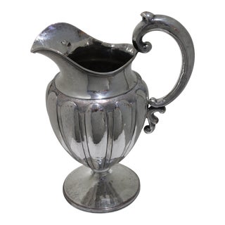American Melon Pitcher Silver Plated For Sale