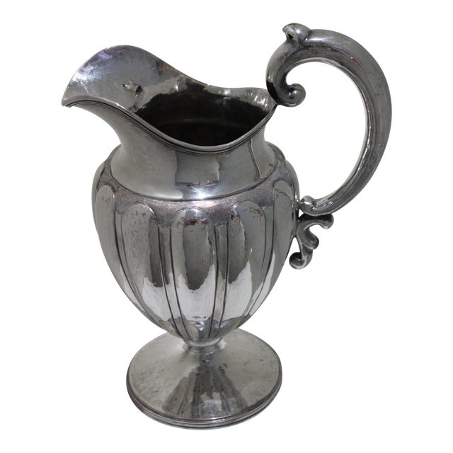 American Melon Pitcher Silver Plated For Sale