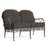 Brown Jordan Calcutta Loveseat, Mica frame with Fusion Charcoal fabric For Sale - Image 12 of 12