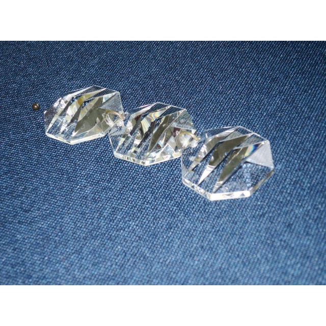 Three-Level Chandelier in Brass and Faceted Glass from Kinkeldey, 1960s For Sale - Image 9 of 12