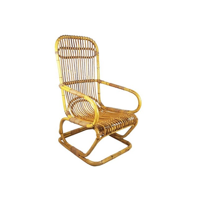 Mid-Century Modern Italian Armchairs in Rattan and Rush, 1960s, Set of 2 For Sale - Image 12 of 18