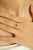 Metal Unique 18k Gold Tapered Baguette Emerald Ring for Bride Size 6.5 For Sale - Image 7 of 13