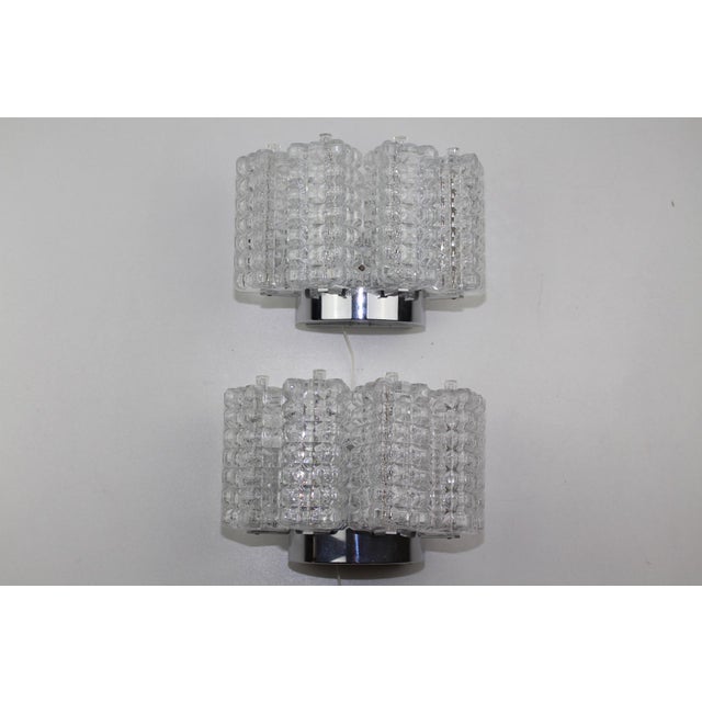 1960s Cubist Wall Lights from Stölzle, 1960s, Set of 2 For Sale - Image 5 of 18