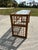 1970s Boho Chic Brown Lattice Rattan Rectangular Sofa Console Table With Glass Top For Sale - Image 9 of 12