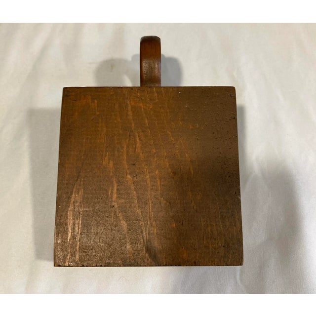 Early 20th Century Solid Wood Hand Carved Candlestick For Sale - Image 4 of 4