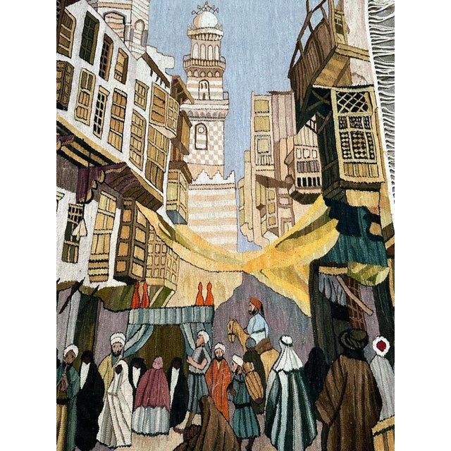 Mid-Century Tunisian Hand Woven Tapestry, 1960s For Sale - Image 14 of 18
