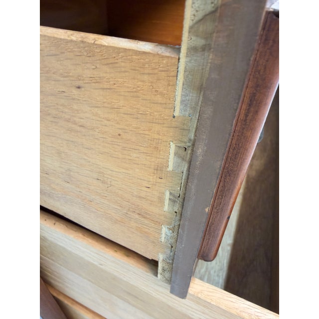 Mid-Century Modern Six Drawer Walnut Highboy Dresser For Sale - Image 14 of 15