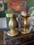Ceramic Pair of Vintage Italian Gilt Ceramic Candlestick Holders For Sale - Image 7 of 10