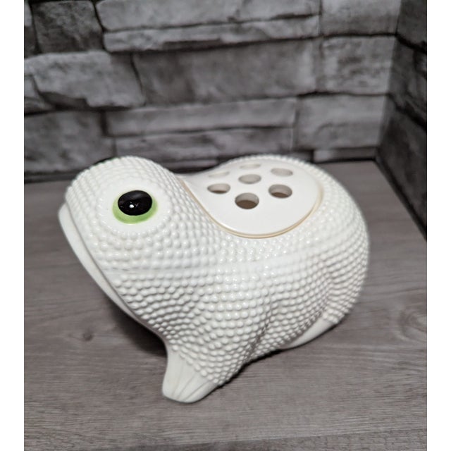 Add whimsical elegance to your décor with this Vintage Mid-Century Modern Hobnail Frog Planter, beautifully crafted in the...