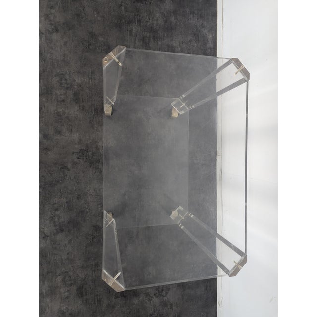 Acrylic Glass Rolling Cart by David Lange For Sale - Image 3 of 7
