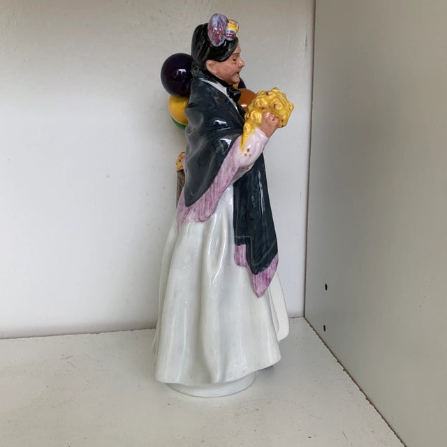 Royal Doulton 1940s Royal Doultin Biddy Penny Farthing Balloon Figure For Sale - Image 4 of 9