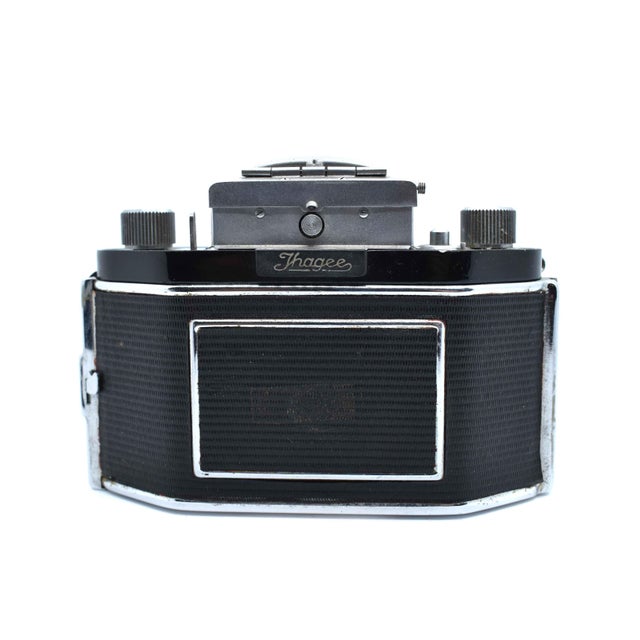 Metal Rare Mid Century Jhagee Dresden Exa 35mm SLR Camera With E. Ludwig Meritar Lens For Sale - Image 7 of 11