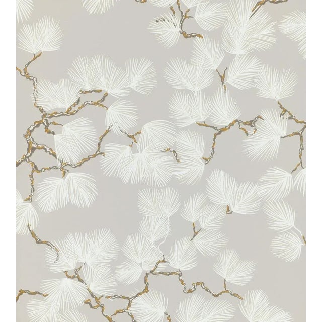 Contemporary Sandberg for The House of Scalamandré Pine Wallcovering, Grey For Sale - Image 3 of 3