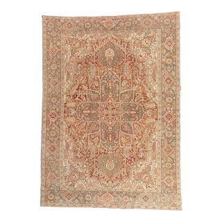 Antique Persian Heriz Rug, 08'04 X 11'06 For Sale
